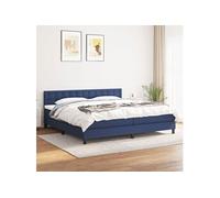 Boxspring met matras stof blauw 200x200 cm3140407