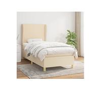 Sommier à Lattes de Lit avec Matelas Rembourré Gris Foncé 80x200 cm Tissu vidaXL