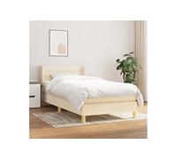 Sommier à Lattes de Lit avec Matelas Rembourré Gris Clair 80x200 cm Tissu vidaXL