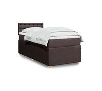 vidaXL Sommier à lattes avec matelas Marron foncé 100x200 cm