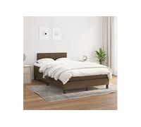 Boxspring met matras stof donkerbruin 120x200 cm3140204