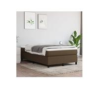 Boxspring met matras stof donkerbruin 120x200 cm3144410