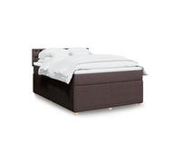 vidaXL Boxspring met matras stof donkerbruin 160x200 cm3289824 Marron G