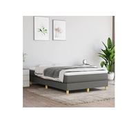 Boxspring met matras stof donkergrijs 120x200 cm3144160