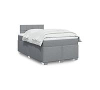 Boxspring met matras stof lichtgrijs 120x200 cm3288155