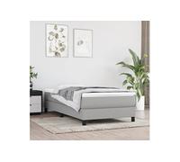 Sommier à Lattes de Lit avec Matelas Rembourré Noir 90x190 cm Tissu vidaXL
