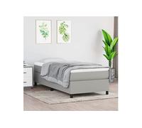 Boxspring met matras stof lichtgrijs 90x190 cm3144383