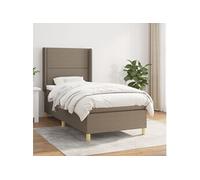 Sommier à Lattes de Lit avec Matelas Rembourré Bleu 100x200 cm Tissu vidaXL