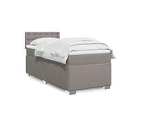 Boxspring met matras stof taupe 90x200 cm3285789