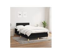 Boxspring met matras stof zwart 120x200 cm3140603