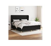 Boxspring met matras stof zwart 180x200 cm3128863