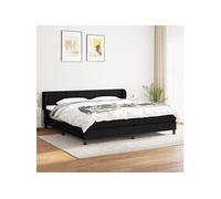 vidaXL Boxspring met matras stof zwart 200x200 cm3126271 Noir