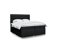 Boxspring met matras stof zwart 200x200 cm3290604