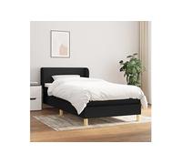 Boxspring met matras stof zwart 80x200 cm3126599