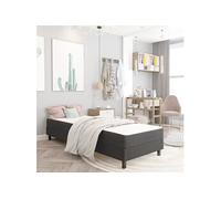 Vidaxl Sommier Tapissier Gris Foncé Tissu 100x200 Cm Gris