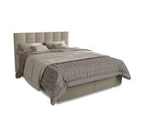 Boxspringbett Seattle - Tissu Malmo Beige 180 x 200 cm