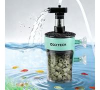 boxtech Filtre Intérieur Nano Aquarium Silencieux avec Médias Filtrants,Filtre à Mousse 3 en 1 pour Aquarium 5 à 50L : Filtration Physique + Biologique - pour Crevettes, Betta, Eau Douce & Mer