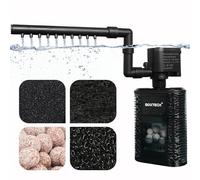 boxtech Filtre Interne Réglable pour Aquarium, Filtre Submersible Silencieux 390L/H pour Aquarium de 30 à 45 cm