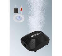 Boxtech Mini pompe à air d'aquarium pour réservoir - Aérateur à oxygène - Kit bulles avec pierre à air - 1,5 W