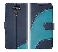 BoxTii Coque pour LG K40S, Portefeuille Etui en Cuir PU, Magnétique Protection Housse Coque pour LG K40S, Bleu