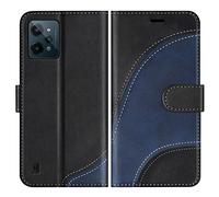 BoxTii Coque pour Oppo Realme C31 4G, Portefeuille Etui en Cuir PU, Magnétique Protection Housse Coque pour Realme C31 4G, Noir