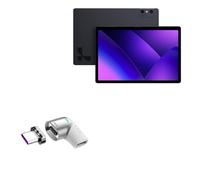 BoxWave Adaptateur compatible avec Leia Lume Pad 2 - Adaptateur d'angle MagnetoSnap PD, connecteur de charge magnétique pour appareil de sauvegarde - Argent métallisé
