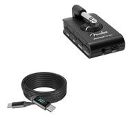 BoxWave Câble compatible avec amplificateur de casque Fender Mustang Micro Guitare - Câble PowerDisplay PD (1,8 m) - USB-C vers USB-C (100 W), informations de puissance LED en nylon tressé extra long