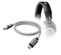BoxWave Câble compatible avec Audio-Technica ATH-M50XBT - Câble micro USB DuraCable tressé - Gris sidéral