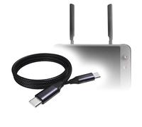 BoxWave Câble compatible avec Autel Robotics Smart Controller V3 - Câble DirectSync PD (0,9 m) - USB-C vers USB-C (100 W), charge tressée de type C et synchronisation rapide - Noir de jais