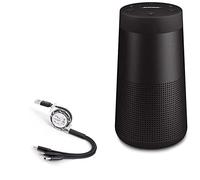 BoxWave Câble compatible avec Bose SoundLink Revolve II - AllCharge miniSync, rétractable, câble USB portable - Noir de jais