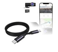 BoxWave Câble compatible avec caméra embarquée Spedal MINIEYE-C2L - Câble DirectSync PD (0,9 m) - USB-C vers USB-C (100 W), câble de charge et de synchronisation tressé de type C de 0,9 m - Noir de