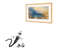 BoxWave Câble compatible avec Canviart Canvia Smart Digital Canvas Display and Frame - Câble MagnetoSnap AllCharge, Câble de charge magnétique USB Type-C Micro USB - Noir de jais