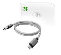 BoxWave Câble compatible avec Clover Go (3e génération) - DuraCable Micro USB - Câble de charge micro USB tressé - Gris sidéral