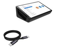 BoxWave Câble compatible avec DTEN (PoE) - Câble DirectSync PD (0,9 m) - USB-C vers USB-C (100 W), charge tressée de type C et synchronisation rapide - Noir de jais