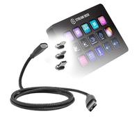 BoxWave Câble compatible avec Elgato Stream Deck MK.2 - Câble MagnetoSnap PD AllCharge (100 W), chargement magnétique tressé USB Type-C Micro - Noir de jais