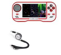 BoxWave Câble compatible avec Evercade Handheld - AllCharge miniSync, rétractable, câble USB portable - Noir de jais