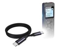 BoxWave Câble compatible avec EVIDA V618 - Câble DirectSync PD (0,9 m) - USB-C vers USB-C (100 W), charge tressée de type C et synchronisation rapide - Noir de jais