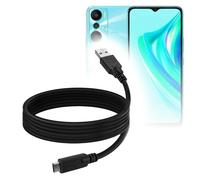 BoxWave Câble compatible avec Infinix Hot 20i - DirectSync - USB 3.0 A vers USB 3.1 Type C - Câble de charge et de synchronisation USB C - 1,8 m - Noir