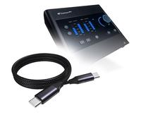 BoxWave Câble compatible avec interface audio PreSonus Quantum ES 2 USB-C - Câble DirectSync PD (0,9 m) - USB-C vers USB-C (100 W), charge tressée de type C et synchronisation rapide - Noir de jais