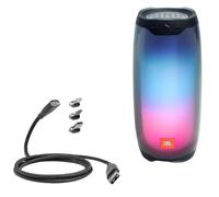 BoxWave Câble compatible avec JBL Pulse 4 - Câble MagnetoSnap PD AllCharge (100 W), chargement magnétique tressé USB Type-C Micro - Noir de jais