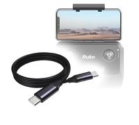 BoxWave Câble compatible avec la télécommande Ruko U11PRO - Câble DirectSync PD (0,9 m) - USB-C vers USB-C (100 W), charge tressée de type C et synchronisation rapide - Noir de jais