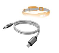 BoxWave Câble compatible avec lampe frontale Biolite 330 - Micro USB DuraCable - Câble de charge micro USB tressé - Gris sidéral