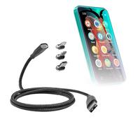 BoxWave Câble compatible avec lecteur MP3 TIMMKOO Q3E avec Bluetooth - Câble MagnetoSnap PD AllCharge (100 W), Magnet PD 100 W Câble de charge USB Type-C Micro USB - Noir de jais