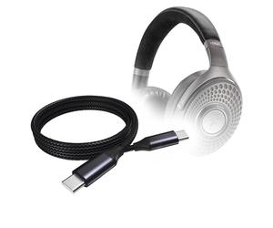 BoxWave Câble compatible avec les écouteurs Hi-Fi Bluetooth à suppression active du bruit Focal Bathys - Câble DirectSync PD (0,9 m) - USB-C vers USB-C (100 W), charge tressée de type C et