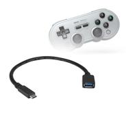 BoxWave Câble compatible avec manette de jeu Bluetooth 8BitDo SN30 Pro - Adaptateur d'extension USB, ajoutez du matériel connecté USB à votre téléphone