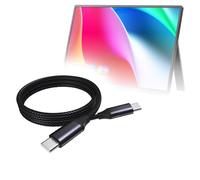 BoxWave Câble compatible avec moniteur portable NEOFYTE T14S (35,6 cm) - Câble DirectSync PD (0,9 m) - USB-C vers USB-C (100 W), câble de charge et de synchronisation tressé de type C de 0,9 m - Noir