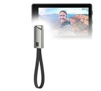 BoxWave Câble compatible avec moniteur Sony XQZIV01 Vlog (3,5") - Chargeur porte-clés USB Type-C vers Type-A 8,9 cm - Noir de jais