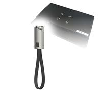BoxWave Câble compatible avec petit PC SDC215/ML - Chargeur porte-clés USB Type-C vers Type-A 8" - Noir de jais