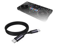 BoxWave Câble compatible avec Pioneer DJ DDJ-REV5 - Câble DirectSync PD (0,9 m) - USB-C vers USB-C (100 W), câble de charge et de synchronisation tressé de type C de 0,9 m - Noir de jais