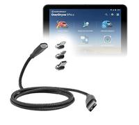 BoxWave Câble compatible avec Rand McNally OverDryve 8 Pro - Câble MagnetoSnap PD AllCharge (100 W), chargement magnétique tressé USB Type-C Micro - Noir de jais